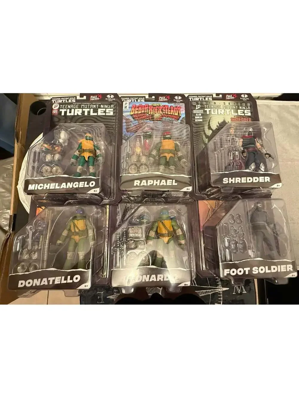 McFarlane Teenage Mutant Ninja Turtles Page Punchers Figures Full-Set Bundle IDW